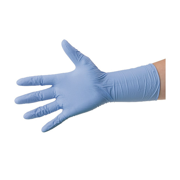 Nitrile Longsleeve poedervrije blauwe handschoen - 100 stuks