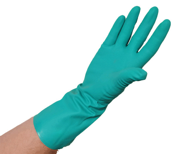 Nitrile handschoenen groen met grip zak 12 paar