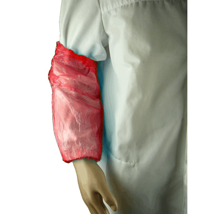 ​​​​​Mouwovertrek LDPE 20mu 20x40cm - Rood/Groen/Geel