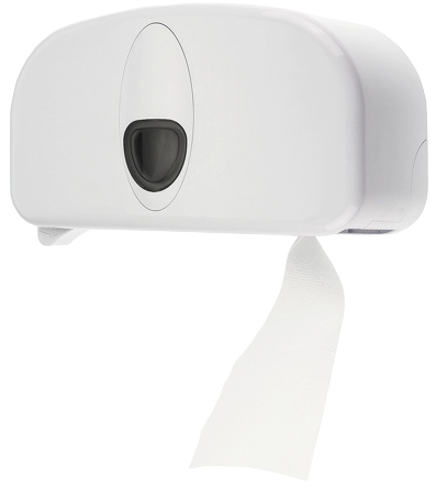 2 rolshouder kunststof - PQ20Duo wit (standaardrollen)