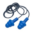 [32.9002478] ​​​​​​Oordopjes TPR Blauw metaal detecteerbaar met PVC Koord - 200 paar