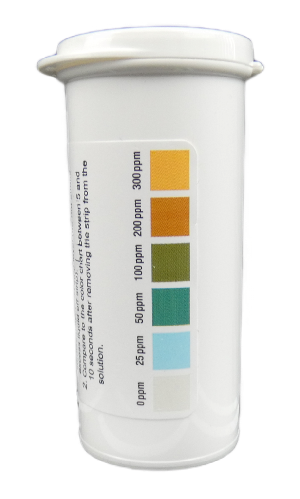 Chlorine Indicator Strips, 0-300 mg/L (ppm), 100 strips