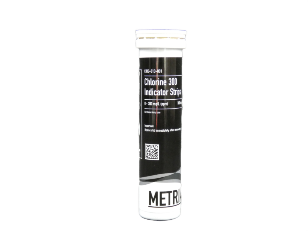Chlorine test strips 300 ppm