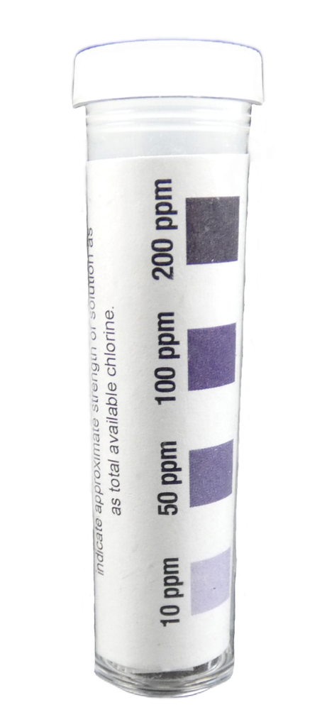 Chlorine test strips papier 10-200 ppm 100stuks