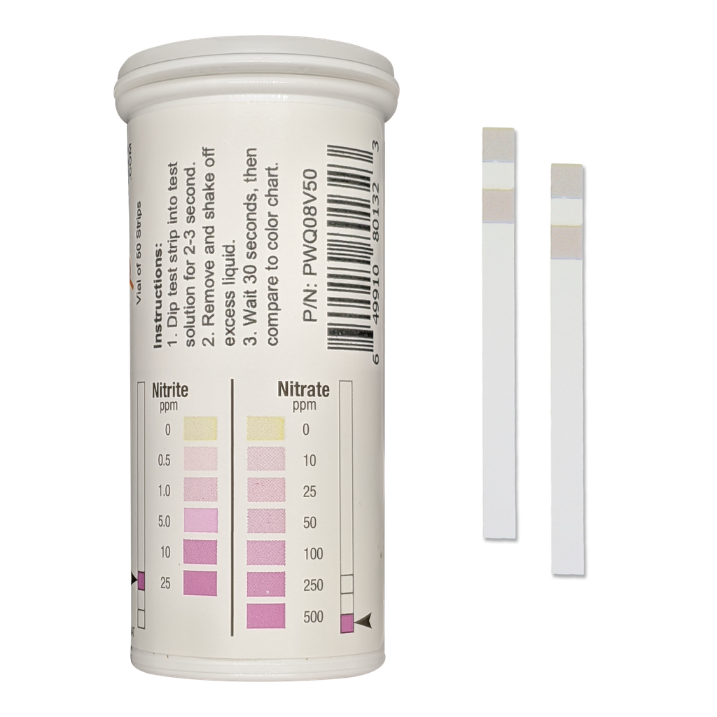 Nitriet 0-25 & Nitraat 0-500 ppm test strips
