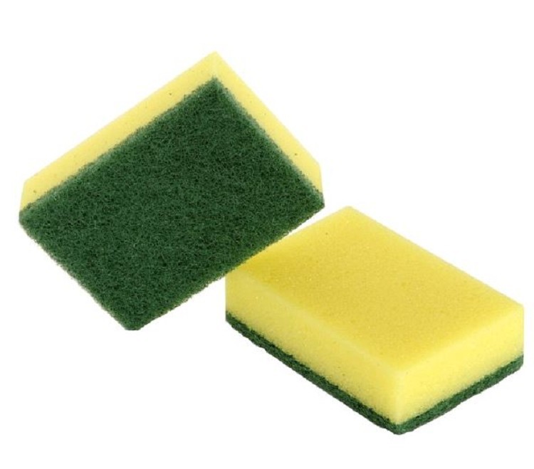 Schuurspons Groen Vlies - 14x9x3cm - 10 stuks