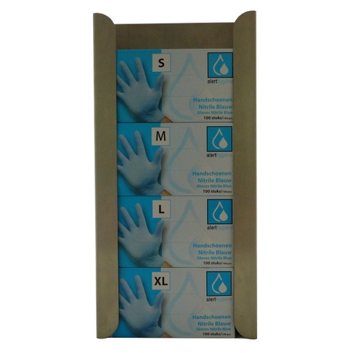 Handschoendispenser RVS voor 4 doosjes