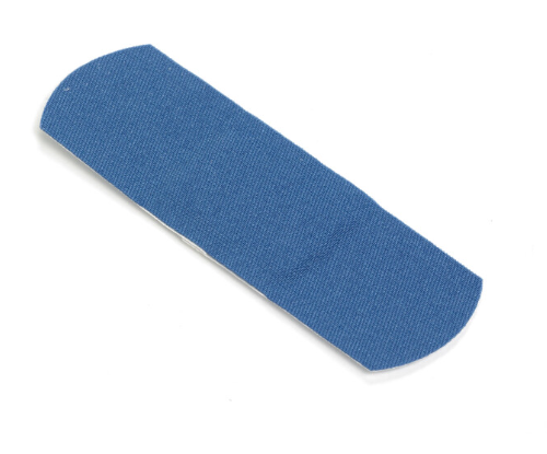 [448241] ​Vingerpleister blauw - 25x72mm - metaal detecteerbaar - 100 stuks