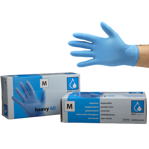Nitrile poedervrij handschoen 6 grams - heavy - Doos 100 stuks