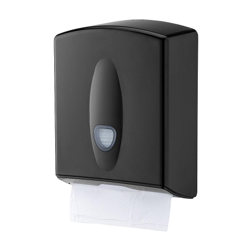Handdoekdispenser midi kunststof zwart