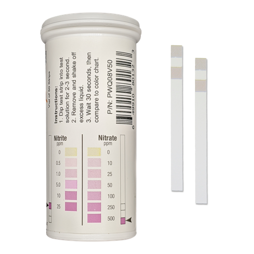 Nitriet 0-25 & Nitraat 0-500 ppm test strips